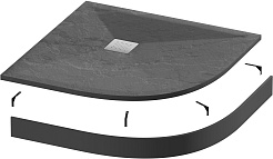 Grossman Душевой поддон Strong 90x90 GR-S29090 графит – фотография-5